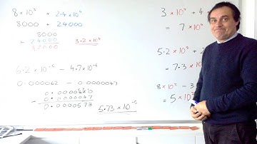 Adding and subtracting standard form without a calculator