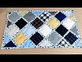 कपड़े की कतरन को फैके नहीं, बनायें सुन्दर मैट | Make Beautiful Doormat/ Floor Mat at Home