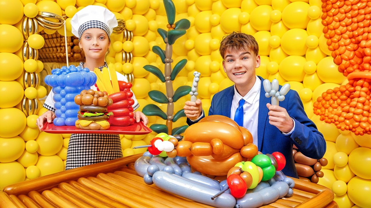 Кулинарный челлендж с шариками: огонь, крысы и проверка! 🍳🔥