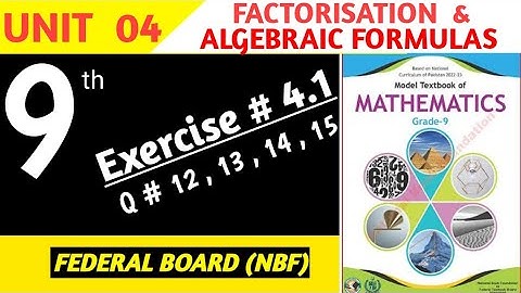 Exercise # 4.1 , Question # 12, 13, 14, 15 | Class 9 Maths Federal Board