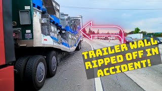 Major trailer crash leaves thousands of Coke bottles on freeway  crazy recovery