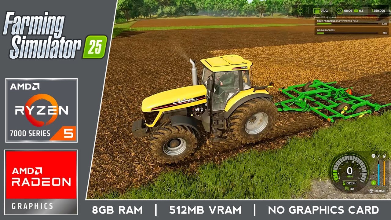 AMD Ryzen 5 7430U with Radeon Graphics | Farming Simulator 25