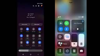 Galaxy android OS One UI 4.1 and IOS 15 GUI s comparison