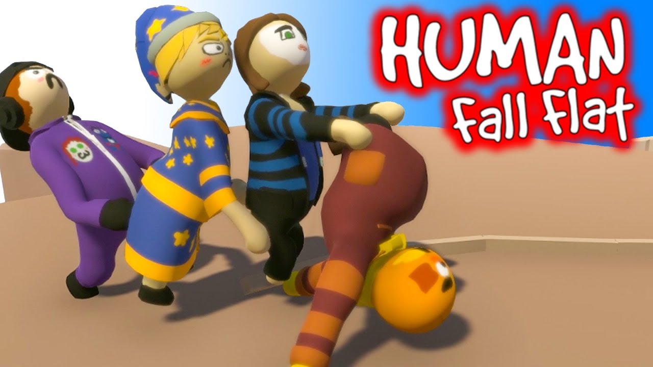 Vier Affen fliegen durch die LUFT Human Fall Flat YouTube