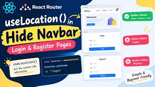 useLocation() in React Router | Hide Navbar on Login & Register Pages #tutorial  #tamil