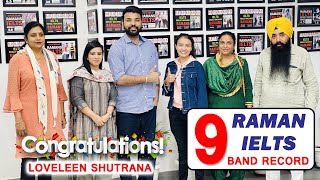 IELTS 9BAND RECORD by RAMAN IELTS