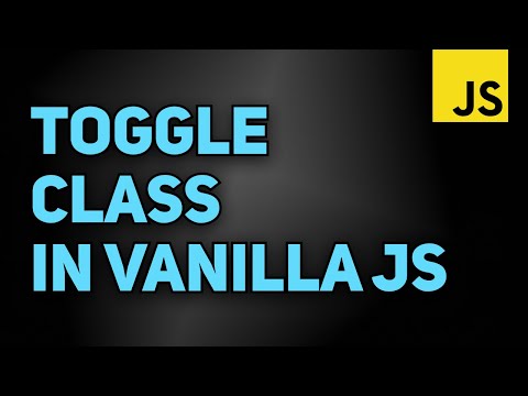 Toggle Class in Vanilla JavaScript | Learn JavaScript