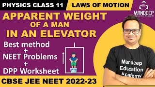 LOM 14 || Apparent Weight Of A Man In A Lift || Class 11 Physics