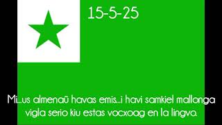 ESPERANTO UPDATE: 2 (still trash)