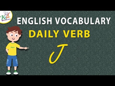 Daily Vocabulary Word - Verb List #j - Verb Words - KIDS #VOCABULARY