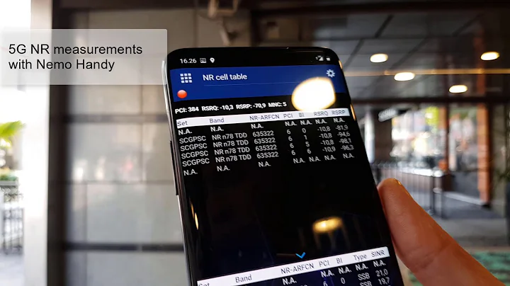 5G NR measurements with Nemo Handy
