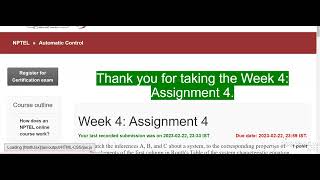 🔥🔥💥WEEK 4💥AUTOMATIC CONTROL ASSIGNMENT ANSWER💥