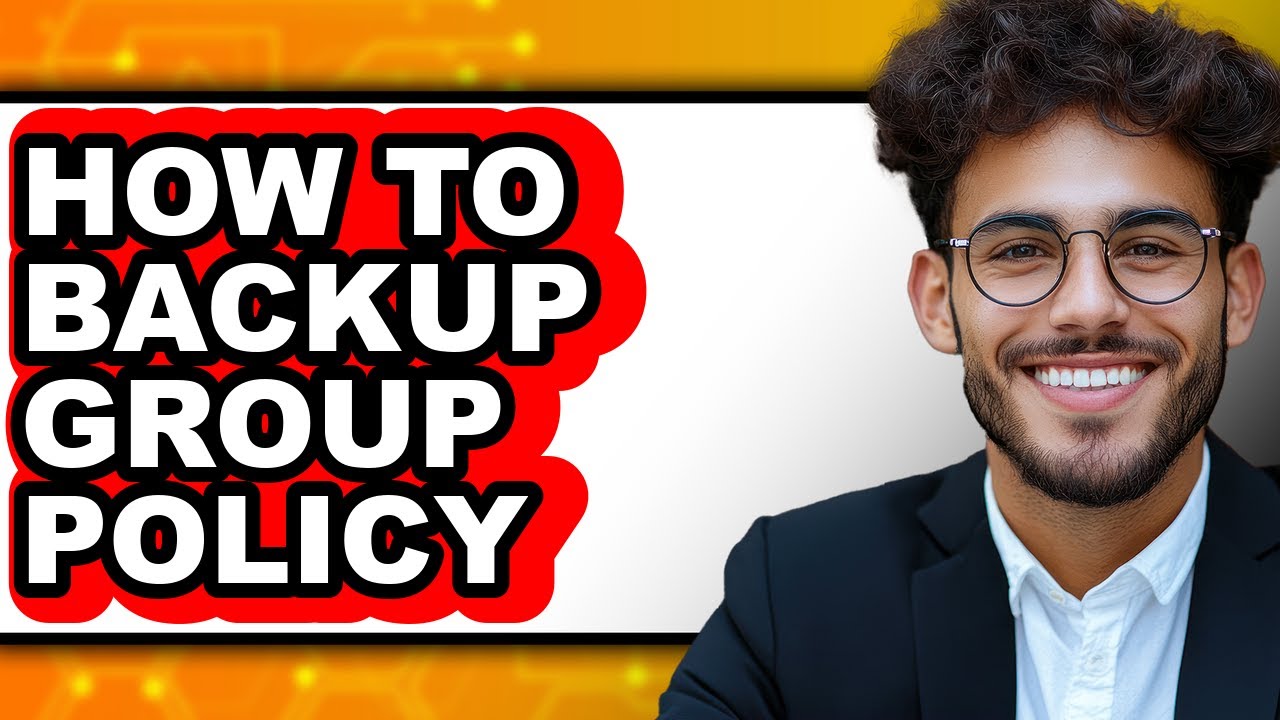 How to Backup Group Policy - Step by Step - YouTube