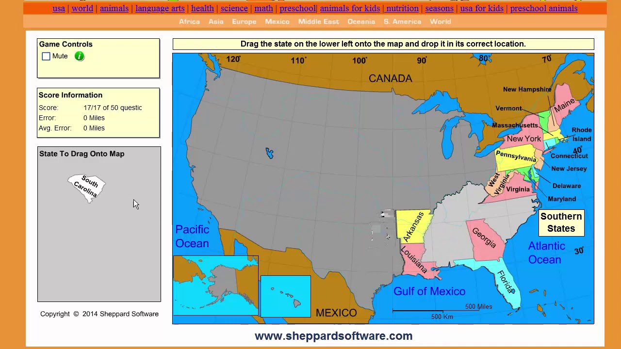 Usa States Game Level 2 Learn The 50 States Geography Game Perfect Score Youtube
