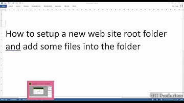 【ERT 教學 Dreamweaver Basic Skills】Lesson 03 - How to add a new web site root folder (Site Management)