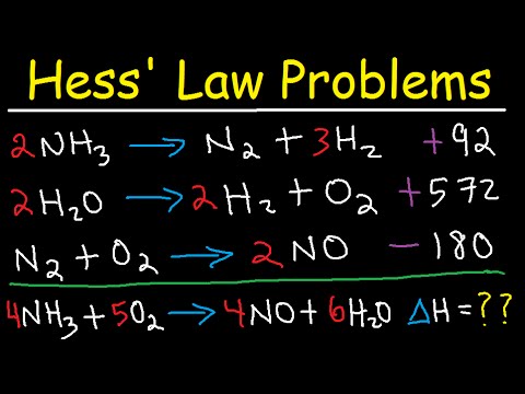 Hess Law کیمسٹری کے مسائل - Enthalpy Change - Constant Heat of Summation