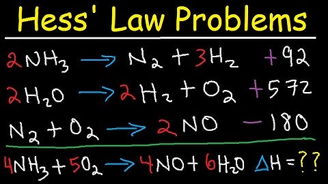 Hess Law Chemistry Problems - Enthalpy Change - Constant Heat of Summation