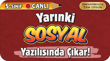 YARINKİ SOSYAL YAZILISINDA ÇIKAR❗ ✍🏻5. SINIF #2026