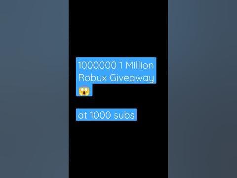 1 Million Robux Giveaway - YouTube