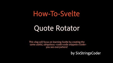 Quote Rotator (How-To-Svelte)