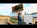 Tillage corn planting  the tank