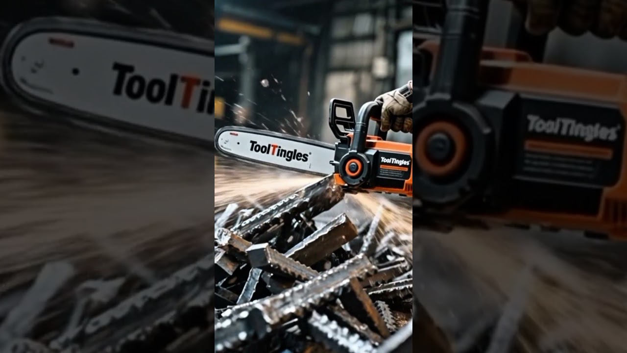 {ASMR}🔥 Cutting Solid Steel with Chainsaw | Extreme ASMR Sounds 🎧 