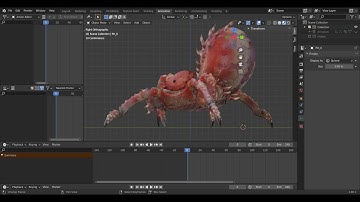 Arachnirock Animation Test ... Blender must have a ... bug. Created in Zbrush, Animated in Blender.
