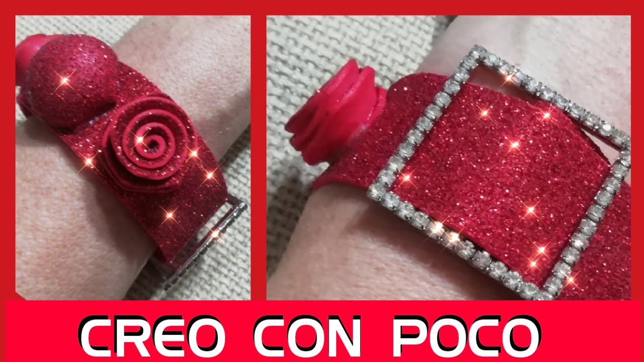 FAI da te tutorial corsage braccialetto accessorio floreale,in gomma Eva crepla fommy, festa Natale