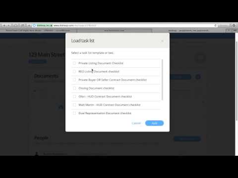 How To Add a Task Template into DotLoop