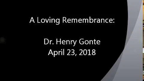 Dr Henry Gonte Eulogy