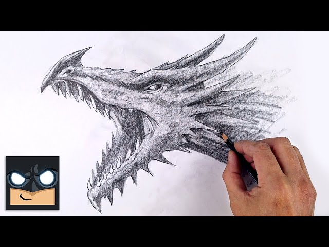 Drawn Dragon Cool  Dragon Drawing In Pencil PNG Image  Transparent PNG  Free Download on SeekPNG