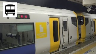 JR East E257-500 Boso Express - Departing from Tokyo Station JR東日本E257系