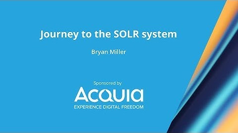 Journey to the SOLR system