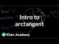 Inverse trig functions: arctan | Trigonometry | Khan Academy