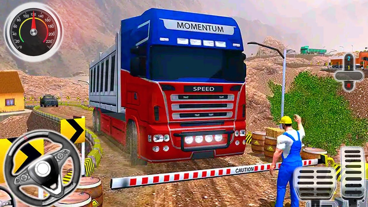 American Truck Simulator Game - Uphill Road Truck Driving - Android Gameplay