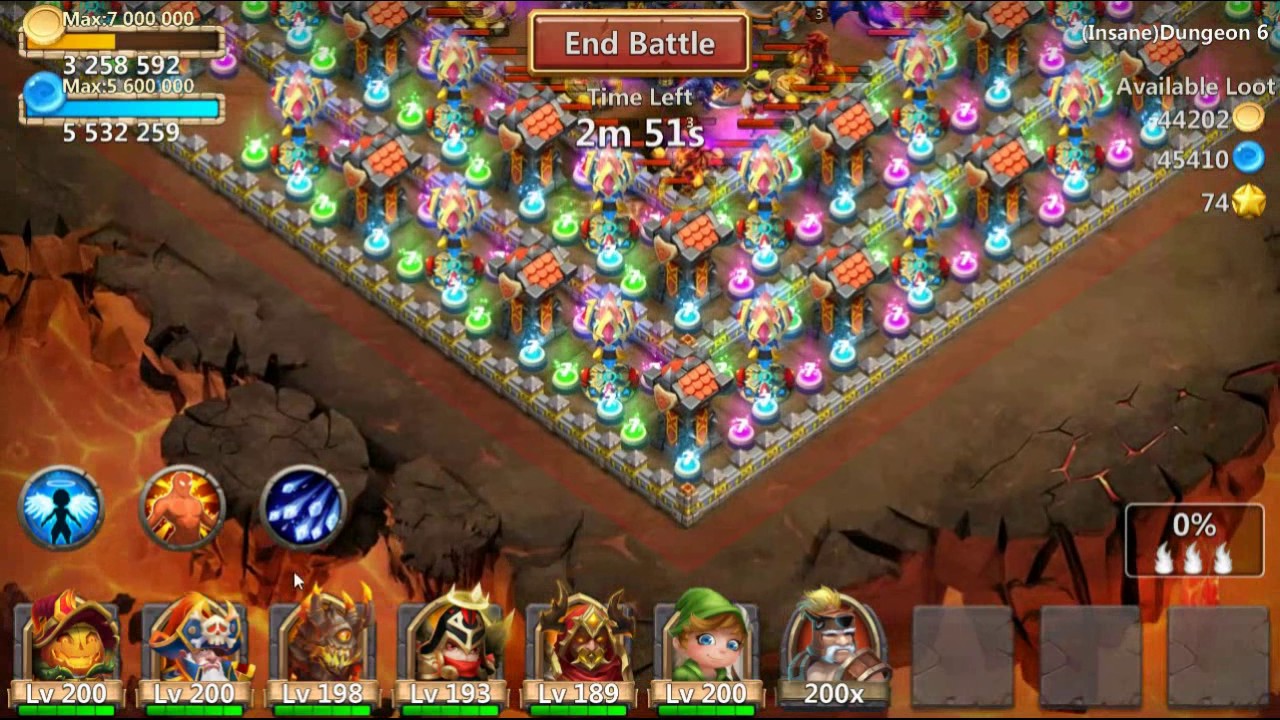 Castle Clash Insane Dungeon 6 1 - YouTube