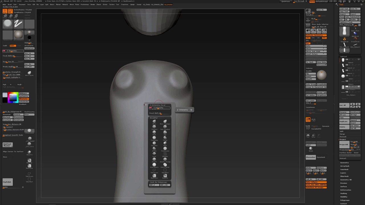 how to smooth model zbrush