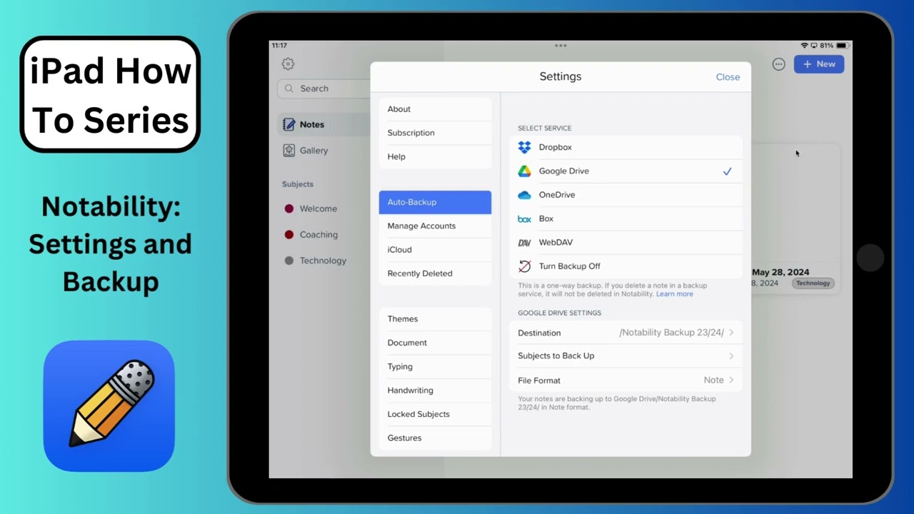 Notability - Settings