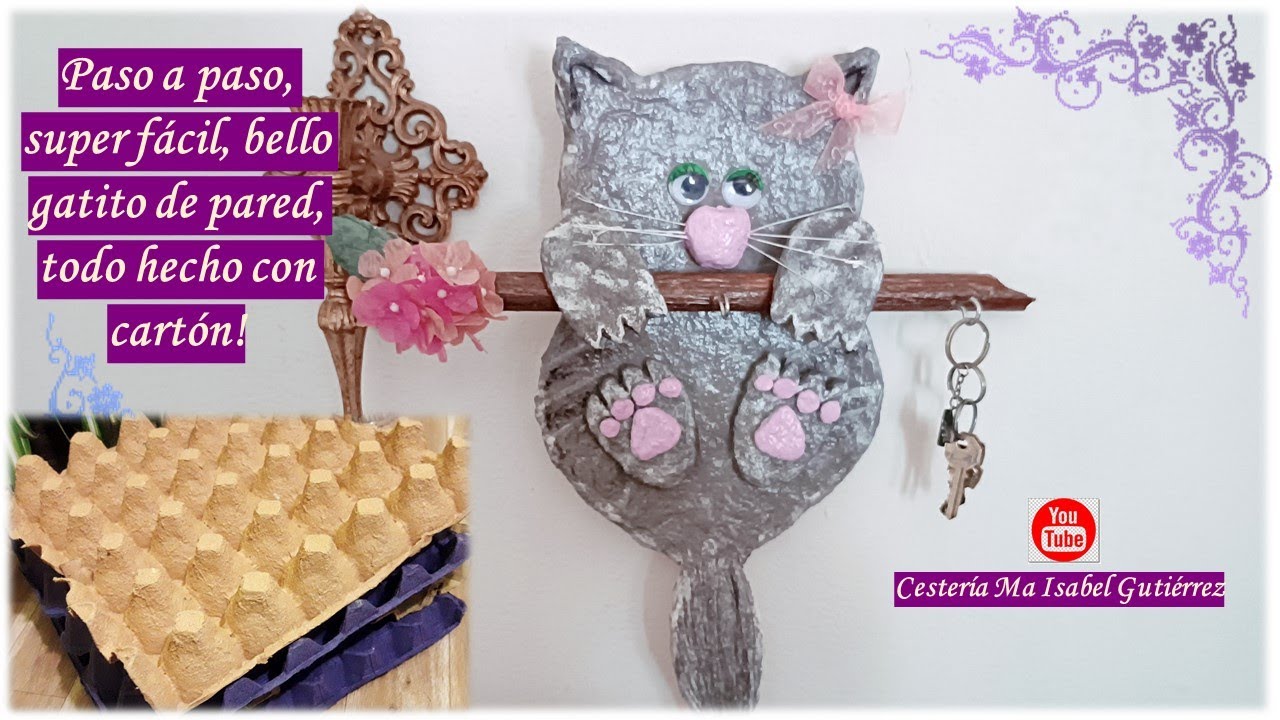 COMO HACER UN PORTA LLAVES PARA LA PARED/DIY Key Holders For Wall