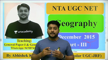 Geography || Practice Session || NTA UGC NET/SET/Assistant Professor