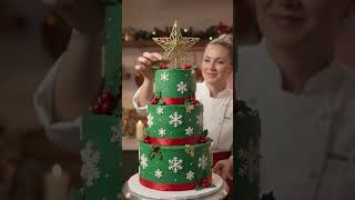 🎄💚 A MAGICAL 3-TIER CHRISTMAS CAKE! ❤️✨Pure Elegance! Christmas showstopper for every festive table.