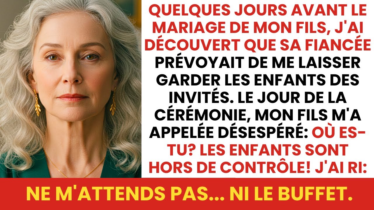 Ma belle-fille voulait que je garde 20 enfants à son mariage… Mais j’ai changé d’avis.