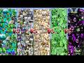 ALL ZOMBIE vs ALL SKELETON vs ALL IRON GOLEM vs ALL CREEPER vs ALL ENDERMAN in Minecraft Mob Battle