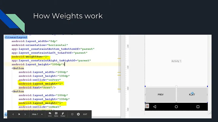 Nested Linear Layouts - Android Studio