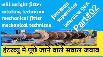 Rotating technician interview questions answer in hindi/mill wright fitter interview question answer