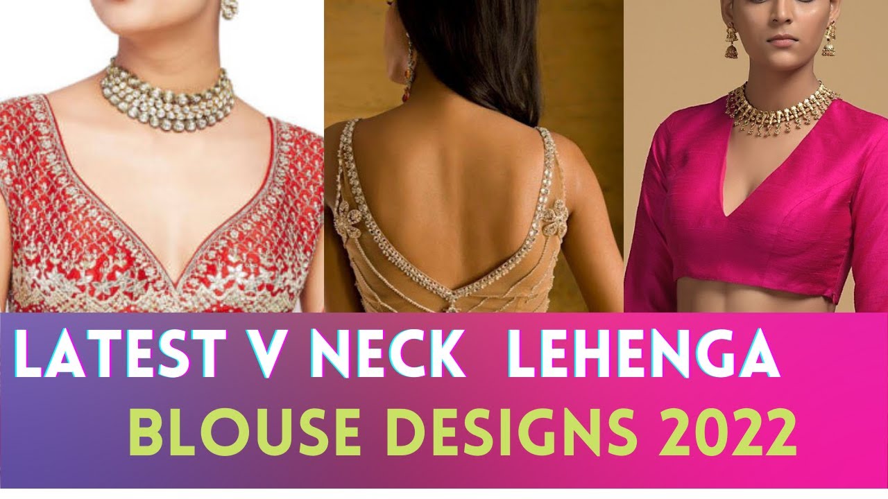 Latest V Neck blouse designs 2022| Plunge V Neck blouse design - YouTube latest-v-neck-blouse-designs-2022-plunge-v-neck-blouse-design-youtube
