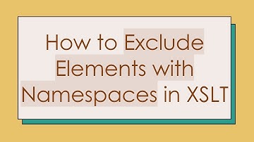 How to Exclude Elements with Namespaces in XSLT