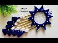 Super easy woolen flower wall hanging craft ideas  wall hanging decoration idea with easy steps