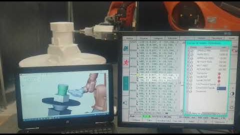 Kuka milling robot with off line programming Sprutcam at Eurobots