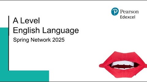 A Level English Language: Spring Network (2025)